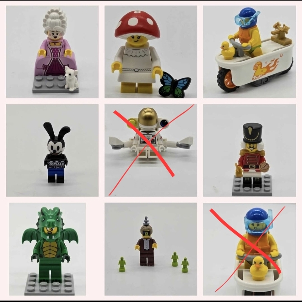 Lego Fantasy Character Set with Red, Green, and Blue